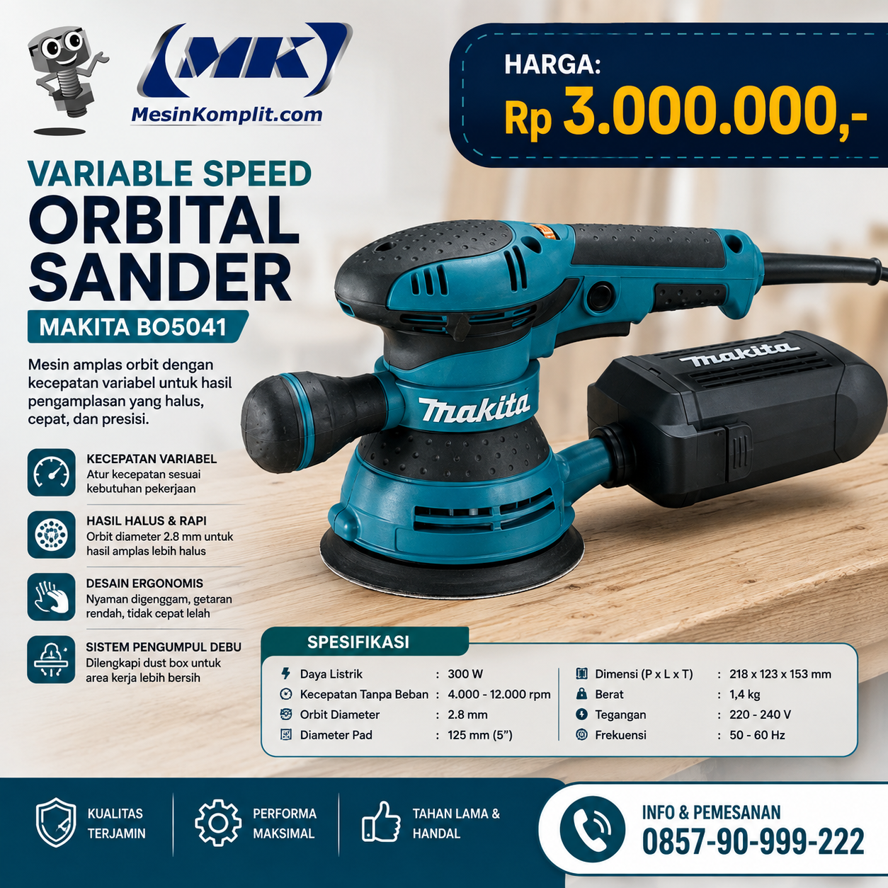 Mesin Amplas Orbital...